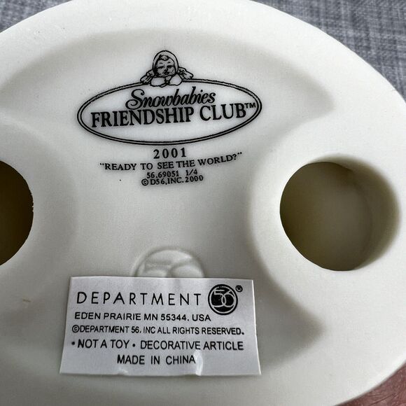 Vtg Dept 56 Snow Babies “Ready To See The World” 2001 Membership Set 3pc Boxed - Picture 13 of 16